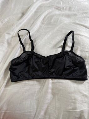 Shimera Black Satin Bralette with Adjustable Straps